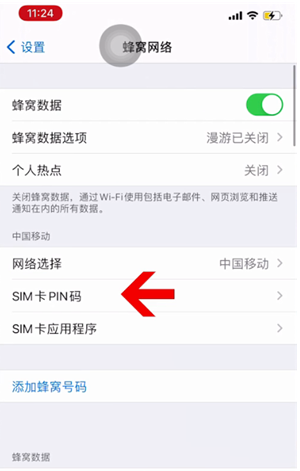 关岭苹果14维修网分享如何给iPhone14的SIM卡设置密码 