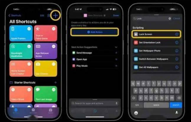 关岭苹果14锁屏维修店分享iPhone14升级iOS16.4后如何创建锁屏快捷方式 